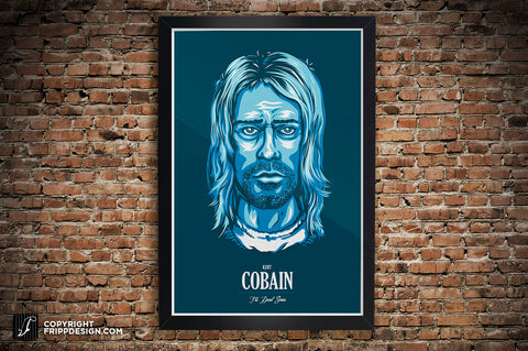 Kurt Cobain (Nirvana) Illustration from The Dead Series - Wall Art