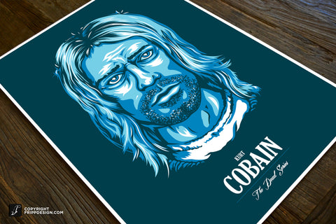 Kurt Cobain (Nirvana) Illustration from The Dead Series - Wall Art