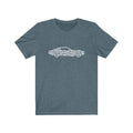 Car Collage Of Vintage, Super, Classic And Sports Cars And Parts - Unisex Short Sleeve Tee