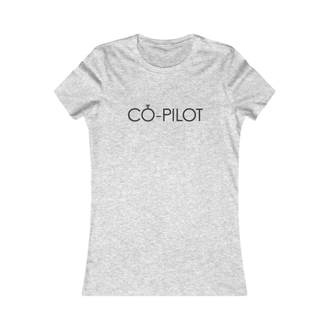 Co-Pilot Women's Aviation Inspired Engagement/wedding Diamond Ring - T Shirt / Women's Favorite Tee