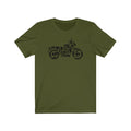 Motorcycle Collage of Bikes, Choppers, Dirt Bikes and Parts - Unisex Jersey Short Sleeve Tee