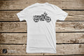 Motorcycle Collage of Bikes, Choppers, Dirt Bikes and Parts - Unisex Jersey Short Sleeve Tee