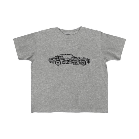 Car Collage of Vintage, Super, Classic and Sports Cars and Parts - Toddler Kid's Tee