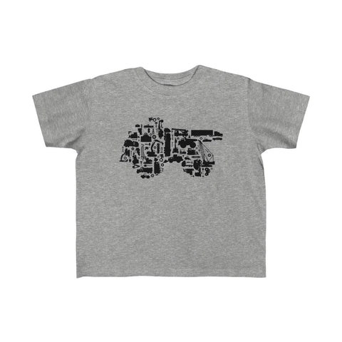 Builder V1.0 Collage T Shirt. Dump Truck Construction Collage Of Machines - Little Kids Tee