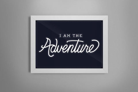 I Am the Adventure Stitched Illustration Print.