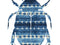 Beetles Insect Collage Scarab Shibori Tie Dye Print Blue