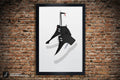 Retro G.O.A.T "12" Vintage Hanging Kicks Illustration - Sneaker Wall Art