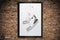 Retro G.O.A.T "3" Vintage Hanging Kicks Illustration - Sneaker Wall Art