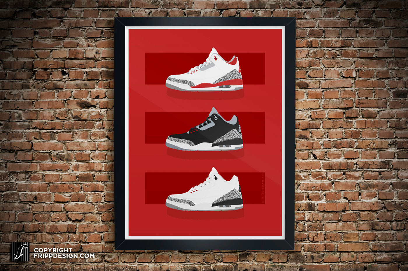 Air Jordan 12 Flu Game Custom Retro Sneaker Poster Art Print