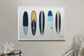 Vintage Surfboard Collections, Illustrated Print