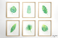 Gorgeous Water Color Tropical Plant Prints Set of 6 - Paper Print
