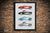 Vintage Chevy Corvette Collection (Circa 1957) Illustration, Perfect Art for Car Collectors and Mechanics. Paper Print, various sizes