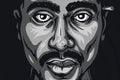 Tupac (2pac) Shakur from The Dead Series - T-shirt